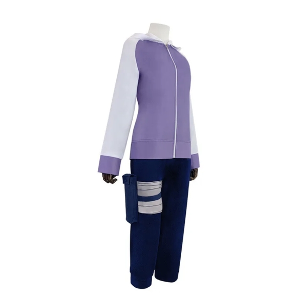 Anime Naruto Shippuden Hinata Hyuga Costume Complete Outfit Cosplay Party Set - Picture 3 of 9